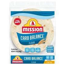 미션 소프트 타코 플라워 키토 또띠아 8장 Mission Carb Balance Soft Taco Flour Tortillas