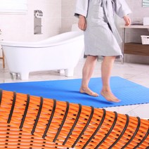 미끄럼방지매트 50X50_논슬립 튜브 물빠짐 매트 바닥 발판 롤 깔판 패드 욕실 화장실 수영장 목욕탕 논스립, 오렌지