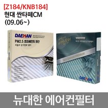 싼타페CM 09.06~ 에어컨 뉴대한 미세먼지 Z184 KNB184, 뉴대한 항균필터 Z184