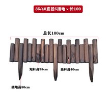 나무 울타리 정원 펜스 부식방지 말뚝 텃밭 방부목 길이1m, 높이 35/40  직경 5 길이 100cm