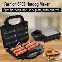 와플메이커 전기 와플 소시지 기계 바삭한 프랑스 핫도그 롤리 스틱 아침 프라이팬 핫도그 옥수수 베이킹 바베큐 그릴 eu, 없음