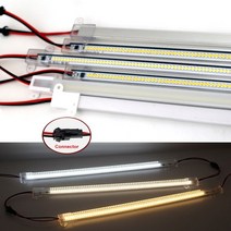 LED스트립 줄LED 고휘도 30cm 40cm led 리지드 라이트 2835 led 형광 투광 조명 튜브 바 산업 쇼케이스 디스플레이 램프 220v, 차가운 흰색, 40cm 밀키 커버