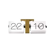 플립시계 가정용 인테리어 페이지 탁상시계 레트로, 골드 화이트