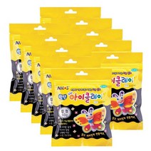 아모스 탱탱 아이 클레이 파우치 10p, 검정, 50g