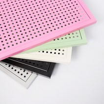 프레임 컬러 타공판 300x1200mm 인테리어 진열대, 블랙