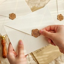 D 청첩장 편지 봉투 결혼 답례품 실링왁스 인장 스티커, 위드러브