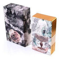 질감 타로 78 카드 데크와 소책자 도금 가장자리 원산지 크기 12x7 표준 완전히 일러스트, 01 The Textured Tarot