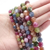 천연석 DIY 매력 팔찌 목걸이 액세서리 6/8/10mm, 10mm(around 35pcs), tourmaline