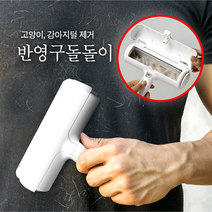 반영구 돌돌이 쓱싹 롤클리너 강아지 고양이 털 쏙 제거 롤크리너 씻어쓰는 물로씻는 찍찍이, 화이트