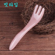 괄사마사지 괄사 얼굴 마사지기 지압봉 지압스톤 림프마사지 마사지기 얼굴괄사 옥 경락 마사지샵 로즈쿼츠 핑크, 빗타입