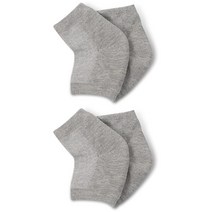 잇곰 발 뒤꿈치 보호 패드 보습 양말, 그레이, 2켤레