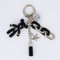 티는샵 패턴 포포베 2인치 키링 유리볼 에어팟 차키 키홀더 스마트키 폰 폰꾸 꾸미기 캐릭터 선물, 1.가슴해골포포베