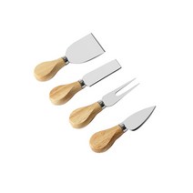 스테인레스 스틸 나무 치즈 슬라이서 커터 보드 대나무 커팅 보드 핸들 치즈 나이프 포크 삽 요리 도구 주방, 하나, A