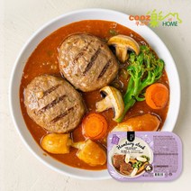 쿠즈락앳홈 소스와 치즈떡 담은 함박스테이크 330g, 1팩