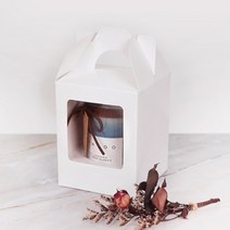 손잡이 화이트 창박스 1구 캔들박스 상자