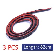 자동차 도어 씰 웨더스트립 실란트 씰링 테이프 고무 보호기 방음 접착제, 3pcs 82cm