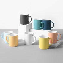 심플 도자기 커피 머그컵 유광 8종, 그레이_400ml