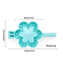만두기계 만두제조기 만두빚는기계 성형기 설날 떡국 3모양 DIY 플라스틱 만두 금형 과자 도구 반죽 프레, 06 M  flower