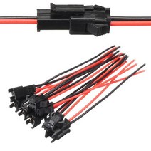 5 쌍 100mm 2 핀 SM 플러그 PVC 플라스틱 커넥터 케이블 와이어 암수 디지털 설치용 각 커넥터 5 개