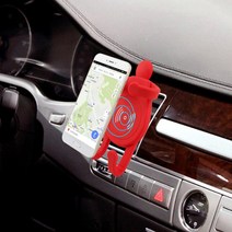 모닝 미니쿠퍼 그랜저HG QM6 쏘렌토 스팅어 레이 K5 핸드폰 휴대폰 거치대 무선충전, 무선충전거치대, 블랙