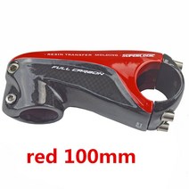 특별 신제품 카본 스템 로드 산악 자전거 80/90/100/110MM 레드 블랙 화이트 MTB 바이크 28.6MM, red 100mm