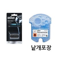 브라운 면도기 세정액 CCR2 + 시리즈 7 전용 면도날망 70S 세트, 1세트