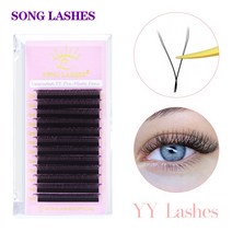 속눈썹SONG LASHES 0.05 YY 프리메이드 팬 속눈썹 연장 살롱 개별 래쉬 아티스트, 01 0.05mm_02 9mm, 02 D