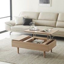 한샘 클린트 피코 리프트업 소파테이블_플랩도어형 105cm 4종/택1, 머드베이지(D)