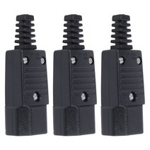 스마트싱스 스마트플러그 3X 검정색 IEC-320 C14 수 플러그 AC 전원 소켓 커넥터 250V 10A, 한개옵션0