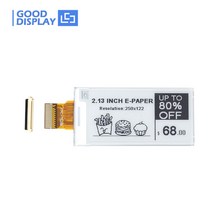 2.13 인치 전자종이 화면 부분 새로 고침 4 그레이 스케일 전자잉크 디스플레이 GDEQ0213B74