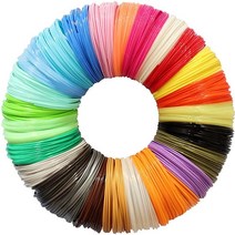 DO3D 15가지 밝은 색상 1.75mm 3D 펜 PLA 필라멘트 리필 각 3m(10피트) 총 45.7m(150피트) 펜/3D 프린터 샘플 팩 MYNT3D / SCRIB3D, Pla 25 Colors