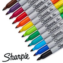 샤피 유성펜 Fine 낱색 / 12가지 컬러 / 네임펜 / 다용도 펜 / 사인용, Brown