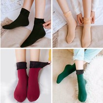 발끝까지 감싸는 겨울용 기모양말 안감털 방한 양말