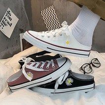 스니커즈 뮬 캔버스단화 여성 슬립온 꽃무늬 봄신상