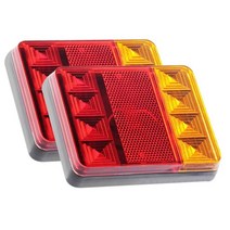 LED경광등 경광봉 신호봉 주차스토퍼 12pcs 방수 자동차 8 led 경고 테일 라이트 후면 램프 쌍 보트 트레일러 ute 트레일러 트럭 자동 조명에 대 한 12v 55, 2개