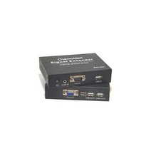 Charmvision IPKVM-200UVA 200m IP KVM 오디오 VGA USB 키보드 마우스 네트워크 경유로 확장 TCP LAN 최대 300m 리시버+리시버 블랙, 상세페이지 참조
