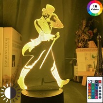 3d led johnnie walker 계속 워킹 야간 조명 바 룸 장식 조명 usb 배터리 구동 야간 조명 다채로운 테이블, 7가지 색상리모컨 포함