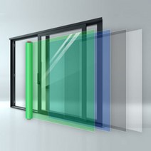 창문 단열 필름 시선 차단 썬팅 베란다 아파트 사무실 방한 방풍 괴물 무점착 5M 10M, 투명연블랙