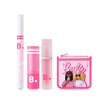 바비 콜라보 립 3종 SET 스머징 펜슬 + 벨벳 블러드 립스틱 워터드롭베일틴트 증정:바비 플랫 파우치 120665, BE01 누드 오트, PK04 드리머, PK04 로지 데이즈 (증정:플랫파우치)
