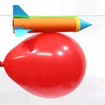 휴지심을 이용한 풍선로켓 만들기(1인) 초등학생 과학 실험 DIY 키트 과학의날 돌봄교실