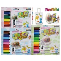 삼화문구플러스 우찌다 패브릭마카 560-10 6색 10색 12색 형광 염색마카 천에그리는 천 면 사인펜, 패브릭마카 12색