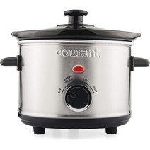 Courant 슬로우쿠커 멀티 중탕기 전기냄비 가정용 훈제란 210733, Oval Slow Cooker with 1.5 Quar