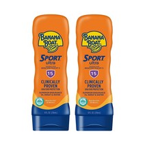 Banana Boat 울트라 스포츠 자외선차단 선크림로션SPF15 끈적임없음선크림 여름필수템 236ml 2개 1세트