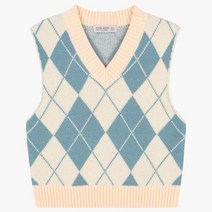 오후 톡톡 아가일 스웨터 조끼 (2Color)_중계점 만능 코디 아이템 공용 니트 조끼 이쁨주의 간지템
