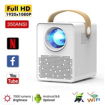 빔프로젝터 미니 daozhen dx-3 pro 4k 비디오 휴대용 풀 hd 와이파이 홈, dx-3 7000lm, 영국 플러그