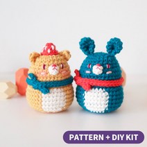 [바이브리 DIY KIT] 눈누난나(고양이 토끼) 코바늘 인형 패키지