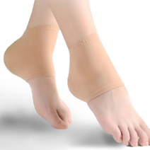 맑음찬 촉촉한 발 뒤꿈치 실리콘 각질 보습 쿠션 패드 양발, 살색, 남녀공용, 1세트