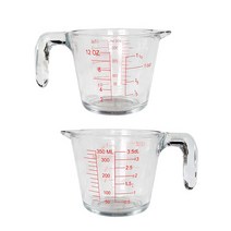 더홈스 유리제 계량컵 2p 세트, 350ml