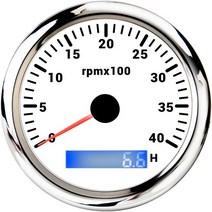 자동차 게이지AD 85MM 타코미터 해양 보트 용 LCD 시간 측정기 RPM 게이지 0-3000 4000 미터 ch 센서 7 색, 06 WS 4000RPM