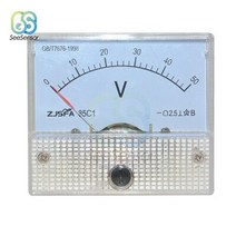 전압계 DC 아날로그 포인터 전류계 패널 30V 1A 2A 3A 5A 고정밀 기계식 전압 측정기, 02 0-50V